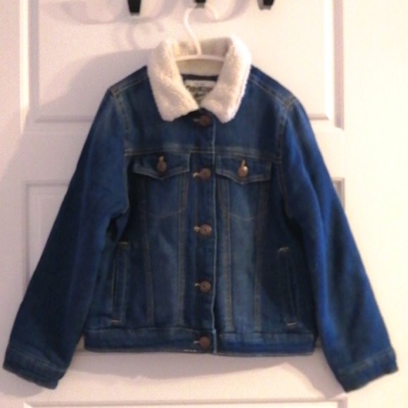 Oshkosh B'gosh Girls Denim Sweatshirt size 8 - Picture 1 of 5